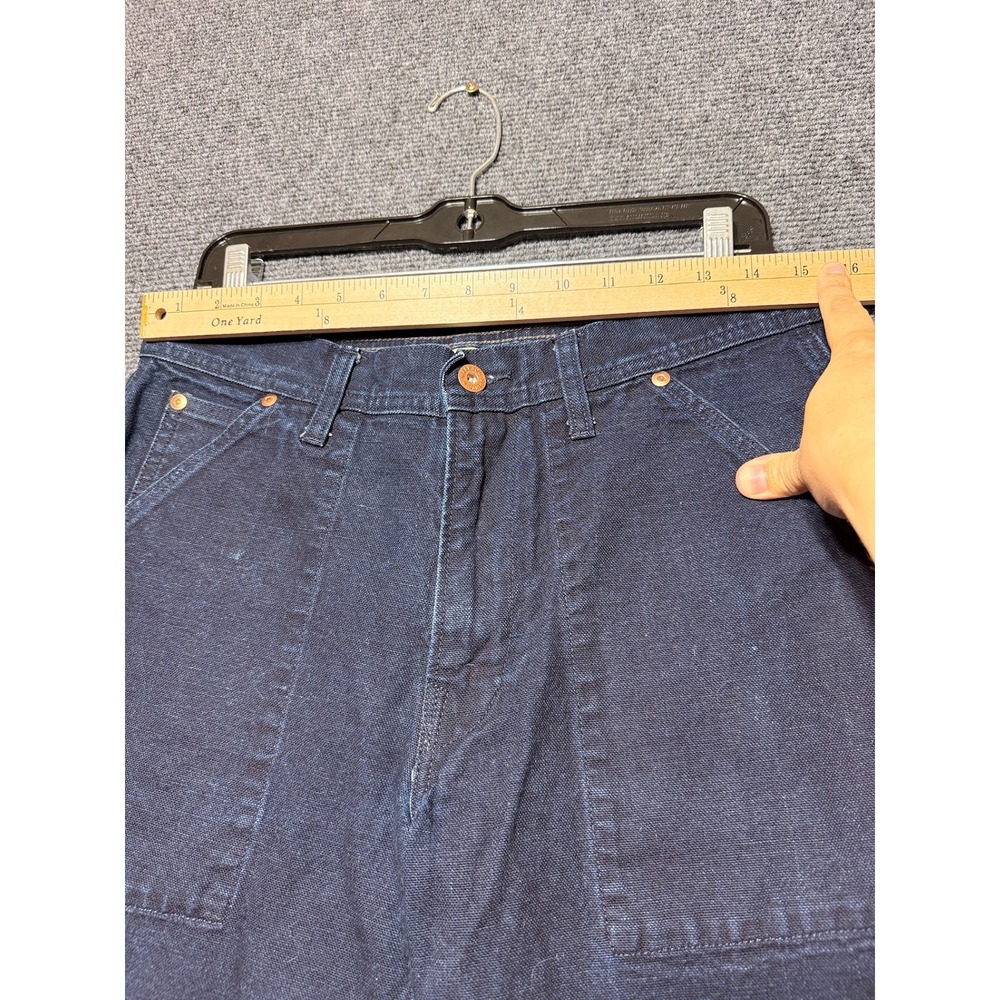 Wallace & Barnes Carpenter Pants Mens 31 Blue Canvas Workwear H2012 - Picture 6 of 9